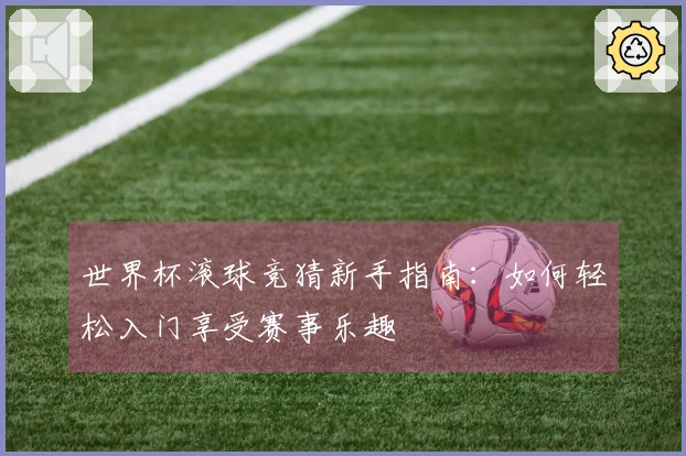 世界杯滚球竞猜新手指南：如何轻松入门享受赛事乐趣